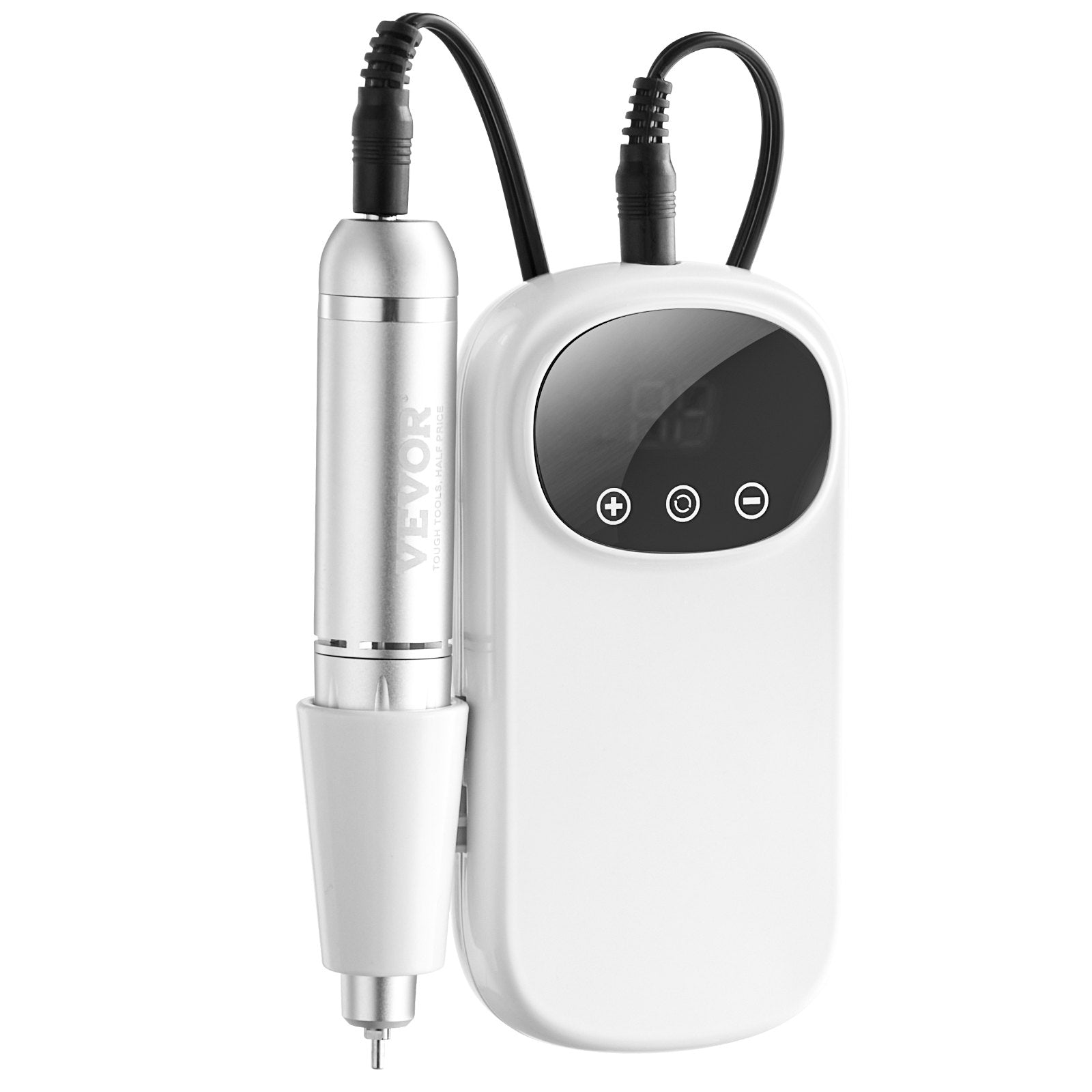 Nail Care: VEVOR Electric Rechargeable Nail Drill, 35,000RPM Portable Cordless Nail E File Machine, LCD-Display Acrylic Gel Grinder Tool with 6 Bits and 50PCS Sanding Bands for Manicure Pedicure Carve Polish