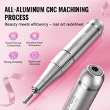 Nail Care: VEVOR Electric Rechargeable Nail Drill, 35,000RPM Portable Cordless Nail E File Machine, LCD-Display Acrylic Gel Grinder Tool with 6 Bits and 50PCS Sanding Bands for Manicure Pedicure Carve Polish