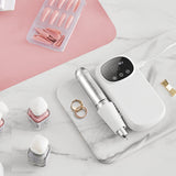 Nail Care: VEVOR Electric Rechargeable Nail Drill, 35,000RPM Portable Cordless Nail E File Machine, LCD-Display Acrylic Gel Grinder Tool with 6 Bits and 50PCS Sanding Bands for Manicure Pedicure Carve Polish