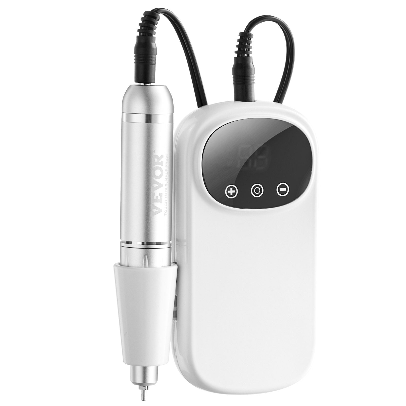 Nail Care: VEVOR Electric Rechargeable Nail Drill, 35,000RPM Portable Cordless Nail E File Machine, LCD-Display Acrylic Gel Grinder Tool with 6 Bits and 50PCS Sanding Bands for Manicure Pedicure Carve Polish