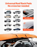 Boating Accessories: VEVOR Soft Roof Rack Pads 33in 176lbs Load Capacity for Kayak Canoe Surfboard Luggage
