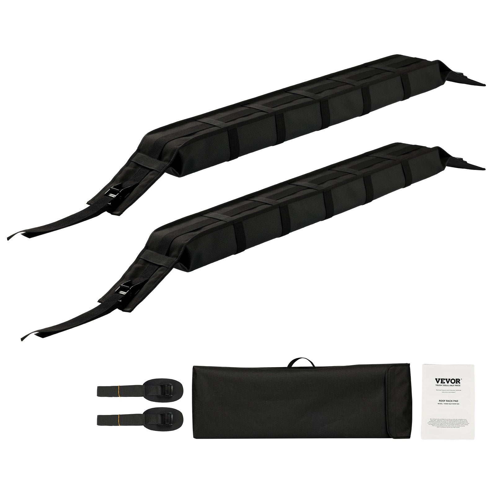 Boating Accessories: VEVOR Soft Roof Rack Pads 33in 176lbs Load Capacity for Kayak Canoe Surfboard Luggage