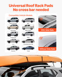 Boating Accessories: VEVOR Soft Roof Rack Pads 15.5in 176lbs Load Capacity for Kayak Canoe Surfboard