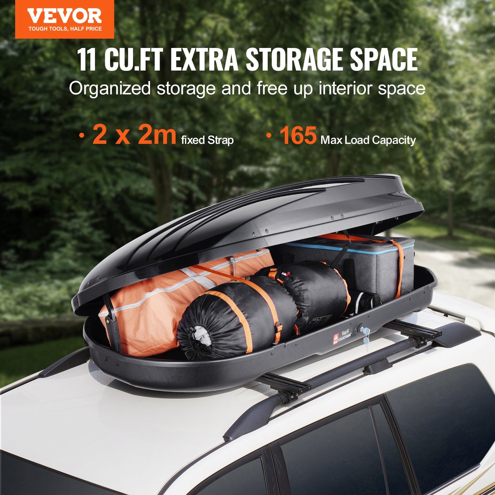 Automotive Decor: VEVOR Rooftop Cargo Carrier 340 L Luggage Storage Box ABS for SUVs Cars