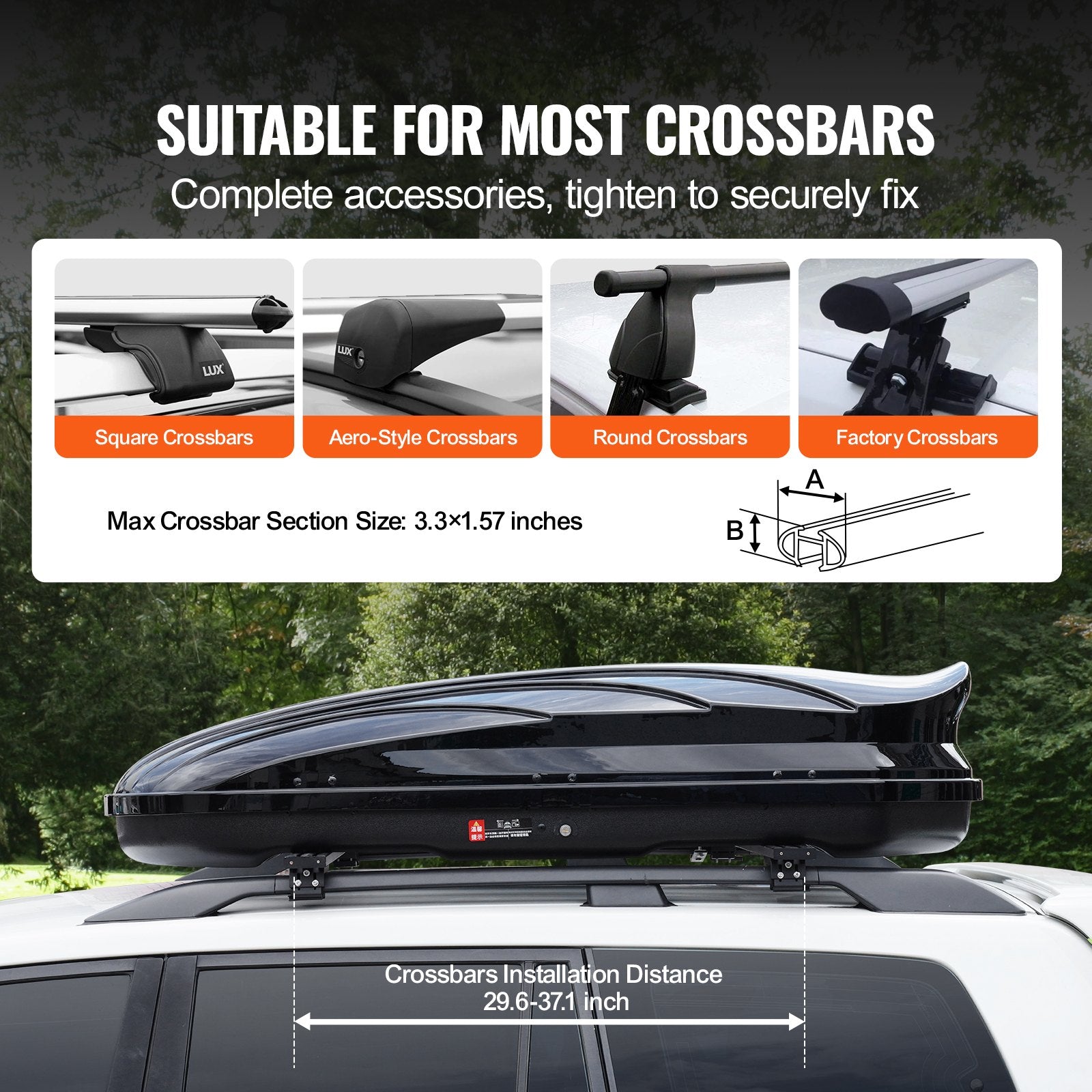 Automotive Decor: VEVOR Rooftop Cargo Carrier 340 L Luggage Storage Box ABS for SUVs Cars