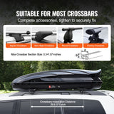 Automotive Decor: VEVOR Rooftop Cargo Carrier 340 L Luggage Storage Box ABS for SUVs Cars