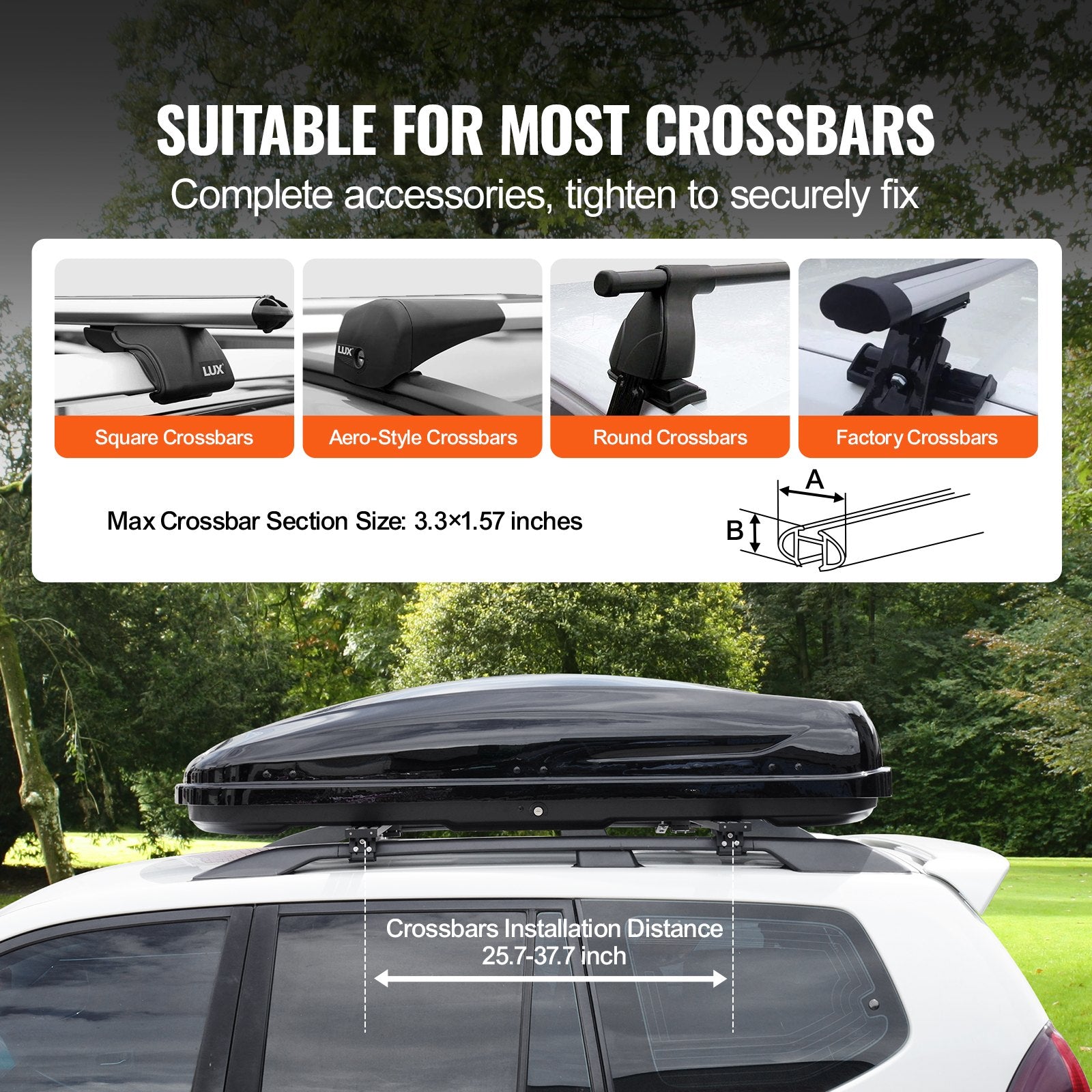 Caravan Accessories: VEVOR Rooftop Cargo Carrier 220 L Luggage Storage Box ABS for SUVs Cars