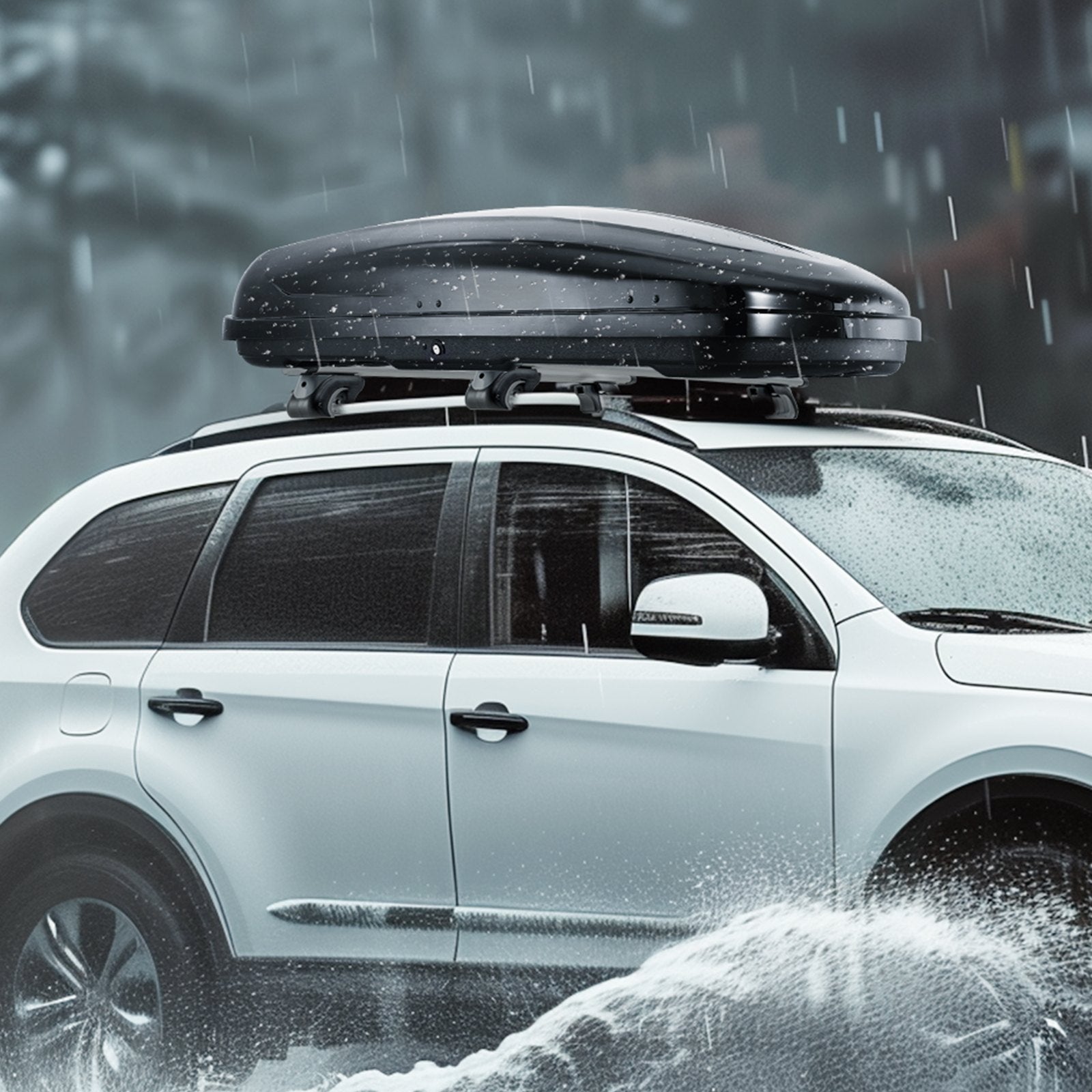 Caravan Accessories: VEVOR Rooftop Cargo Carrier 220 L Luggage Storage Box ABS for SUVs Cars