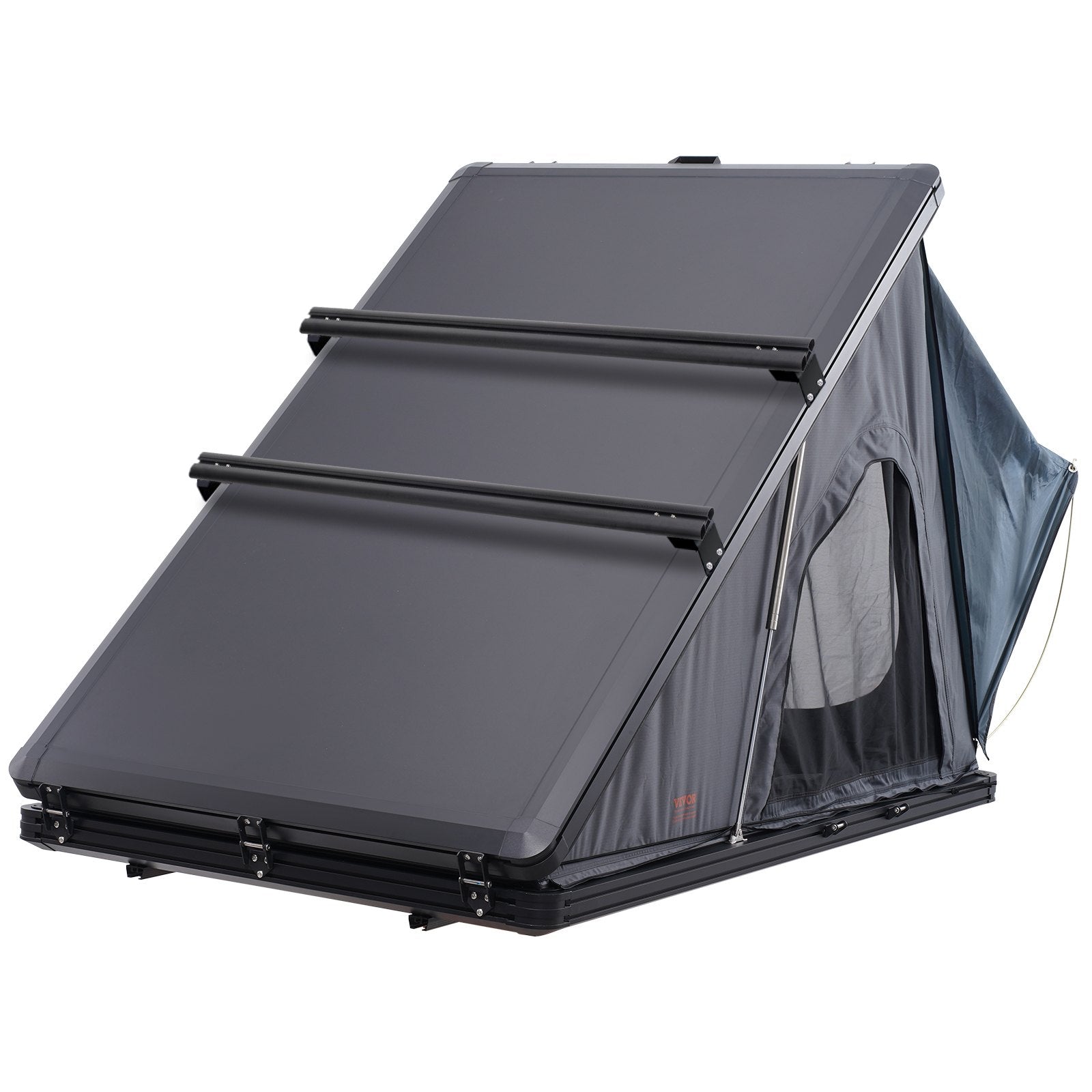 Caravan Accessories: VEVOR Rooftop Tent Hard Shell 2-3 Person Waterproof for Jeep SUV Truck w/ Ladder