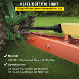 Automotive Repair & Speciality Tools: VEVOR PTO Shaft PTO Drive Shaft 1-3/8" x 6 Spline Ends Round End T4 43"-61"