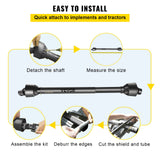 Automotive Repair & Speciality Tools: VEVOR PTO Shaft PTO Drive Shaft 1-3/8" x 6 Spline Ends Round End T4 43"-61"
