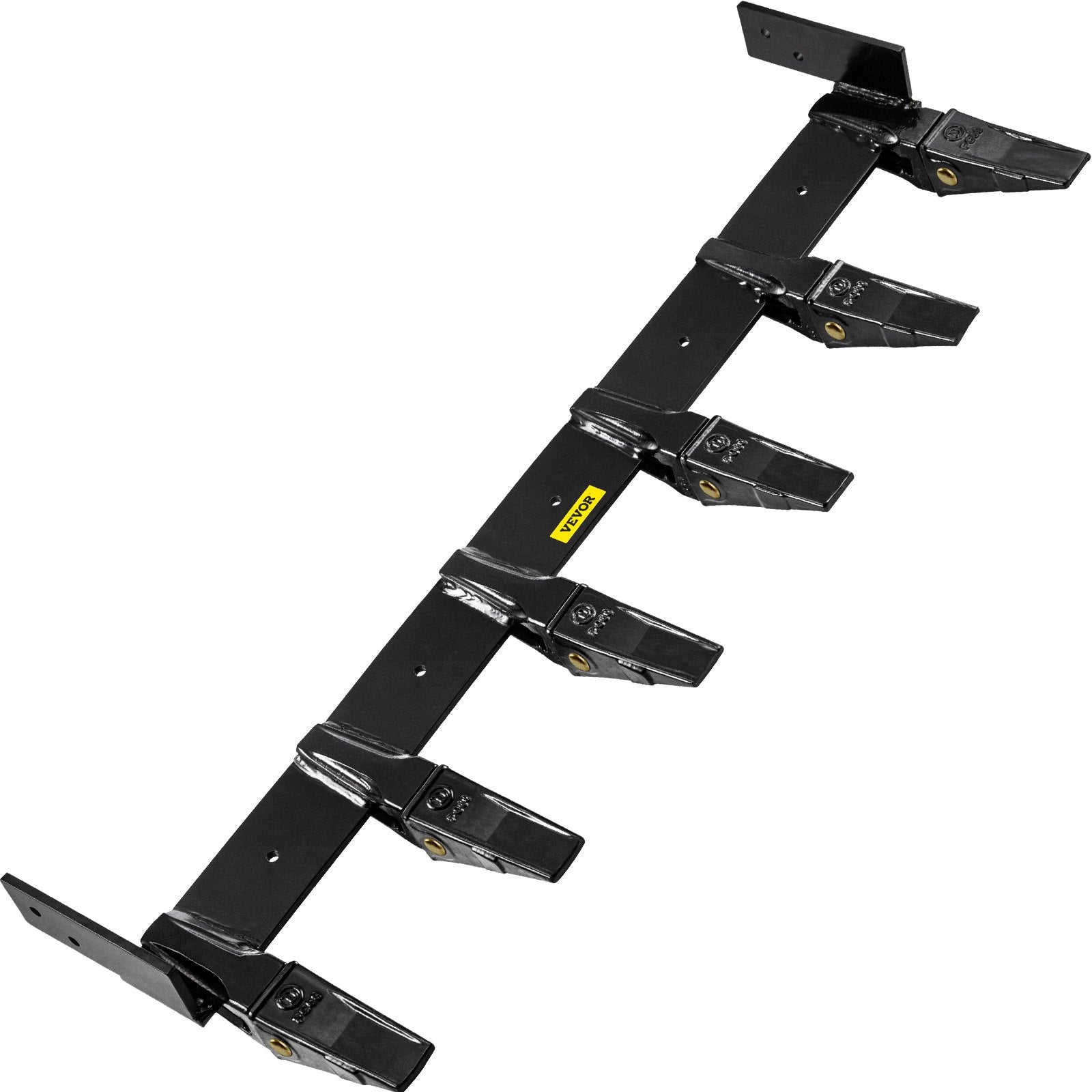 Bucket Tooth Bar, 48in Inside Bucket Width Tractor Bucket Teeth, 9.84in Teeth Space Tooth Bar for Loader Bucket 23TF, Bolt on Tooth Bucket Enables Penetration of Compacted Soil