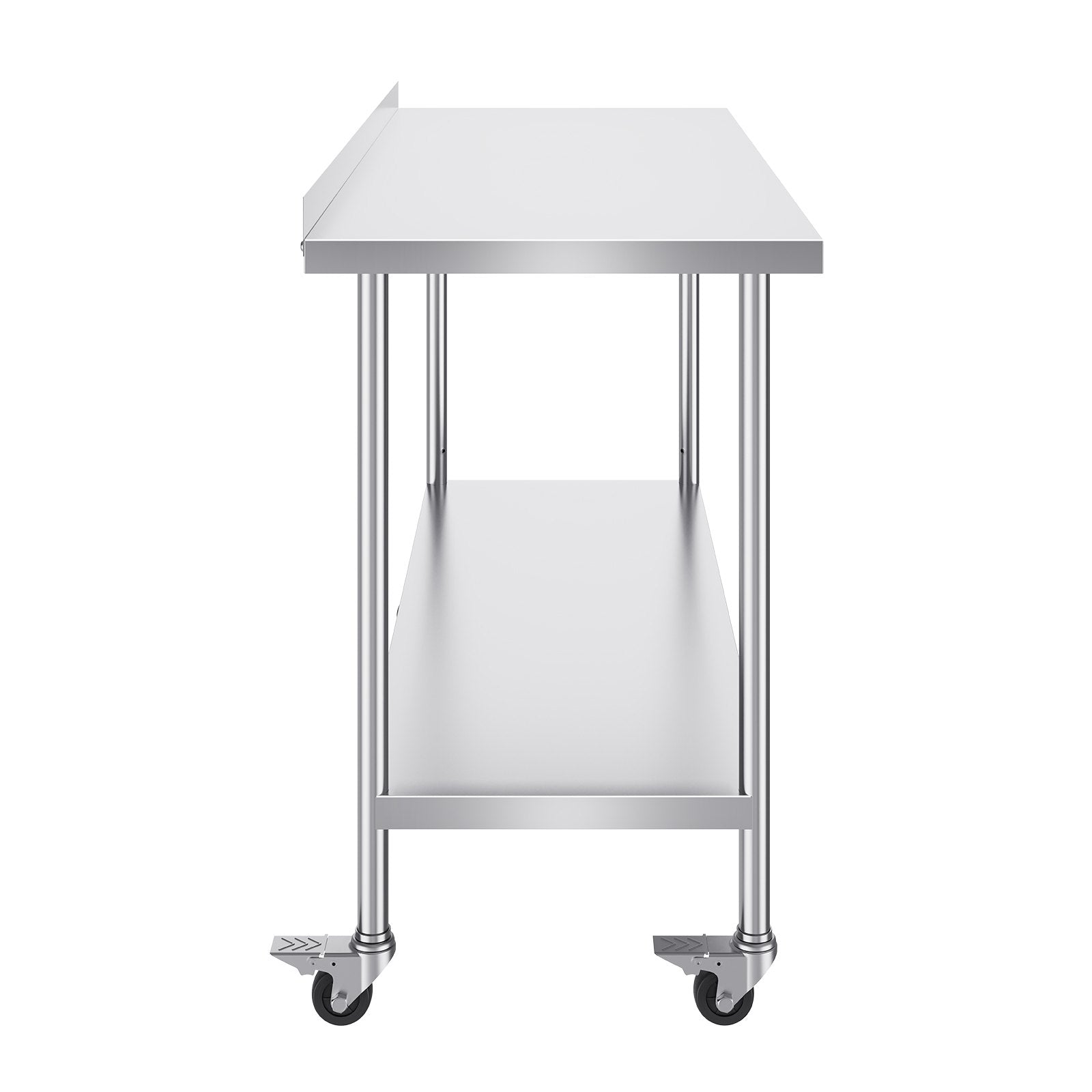 Basketball & Basketball Accessories: VEVOR 24 x 60 x 40 Inch Stainless Steel Work Table, Commercial Food Prep Worktable with Casters, Heavy Duty Prep Worktable, Metal Work Table with Adjustable Height for Restaurant, Home and Hotel