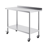 Basketball & Basketball Accessories: VEVOR 24 x 48 x 40 Inch Stainless Steel Work Table, Commercial Food Prep Worktable with Casters, Heavy Duty Prep Worktable, Metal Work Table with Adjustable Height for Restaurant, Home and Hotel