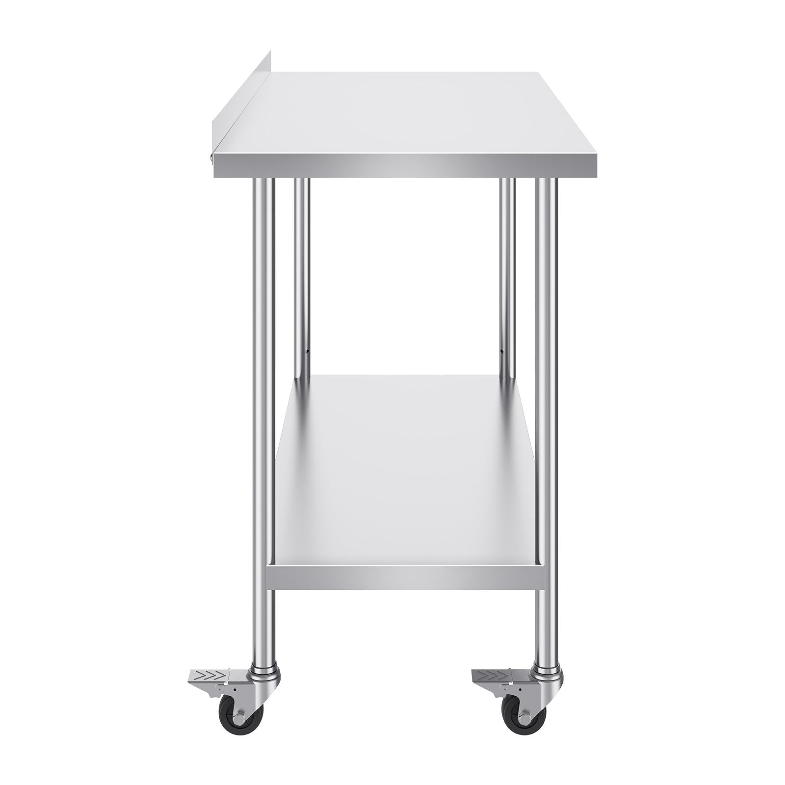 Basketball & Basketball Accessories: VEVOR 24 x 48 x 40 Inch Stainless Steel Work Table, Commercial Food Prep Worktable with Casters, Heavy Duty Prep Worktable, Metal Work Table with Adjustable Height for Restaurant, Home and Hotel