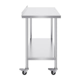 Basketball & Basketball Accessories: VEVOR 24 x 48 x 40 Inch Stainless Steel Work Table, Commercial Food Prep Worktable with Casters, Heavy Duty Prep Worktable, Metal Work Table with Adjustable Height for Restaurant, Home and Hotel