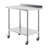 Basketball & Basketball Accessories: VEVOR 24 x 36 x 40 Inch Stainless Steel Work Table, Commercial Food Prep Worktable with Casters, Heavy Duty Prep Worktable, Metal Work Table with Adjustable Height for Restaurant, Home and Hotel
