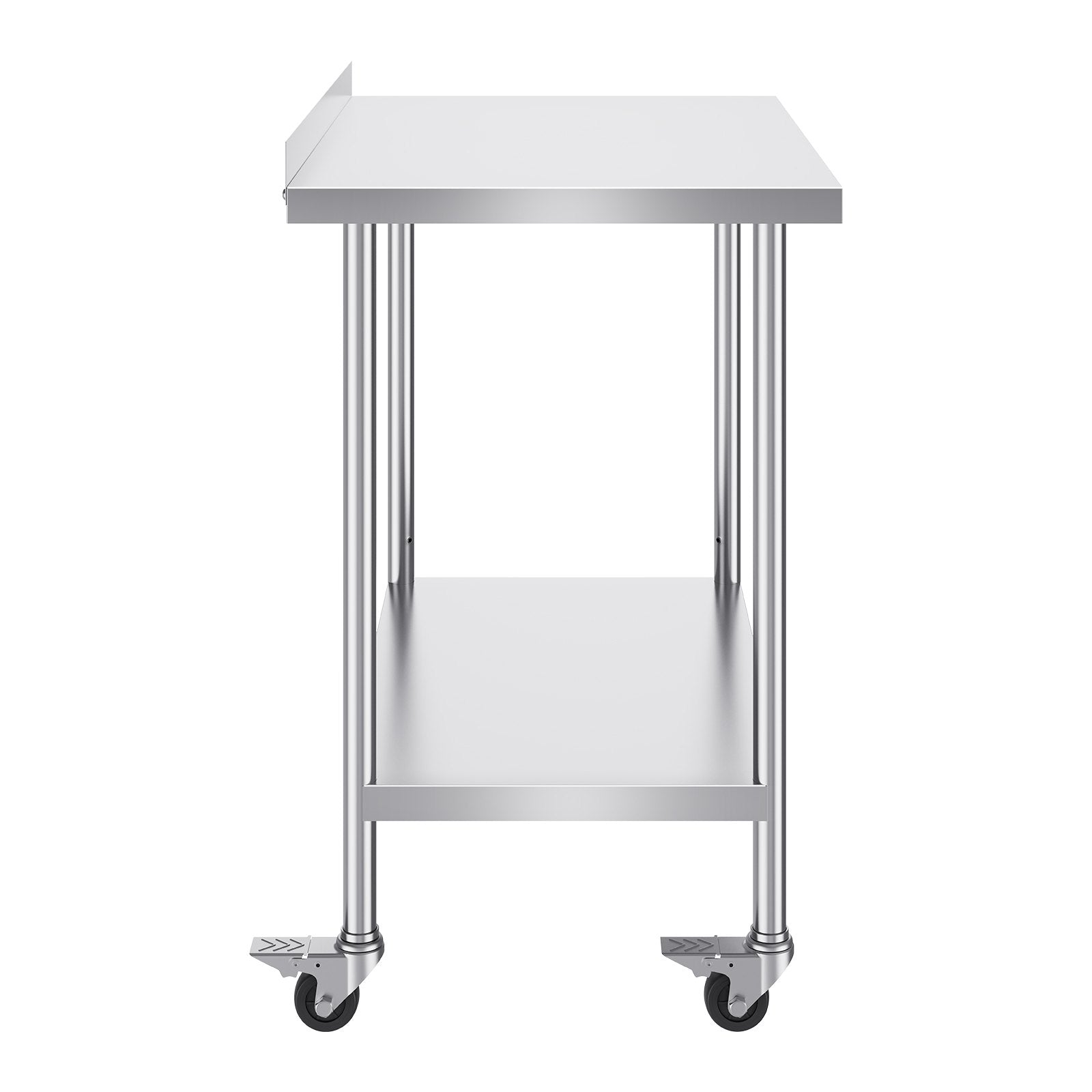 Basketball & Basketball Accessories: VEVOR 24 x 36 x 40 Inch Stainless Steel Work Table, Commercial Food Prep Worktable with Casters, Heavy Duty Prep Worktable, Metal Work Table with Adjustable Height for Restaurant, Home and Hotel