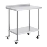 Basketball & Basketball Accessories: VEVOR 24 x 36 x 40 Inch Stainless Steel Work Table, Commercial Food Prep Worktable with Casters, Heavy Duty Prep Worktable, Metal Work Table with Adjustable Height for Restaurant, Home and Hotel