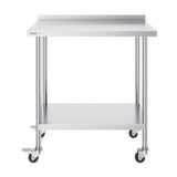 Basketball & Basketball Accessories: VEVOR 24 x 36 x 40 Inch Stainless Steel Work Table, Commercial Food Prep Worktable with Casters, Heavy Duty Prep Worktable, Metal Work Table with Adjustable Height for Restaurant, Home and Hotel