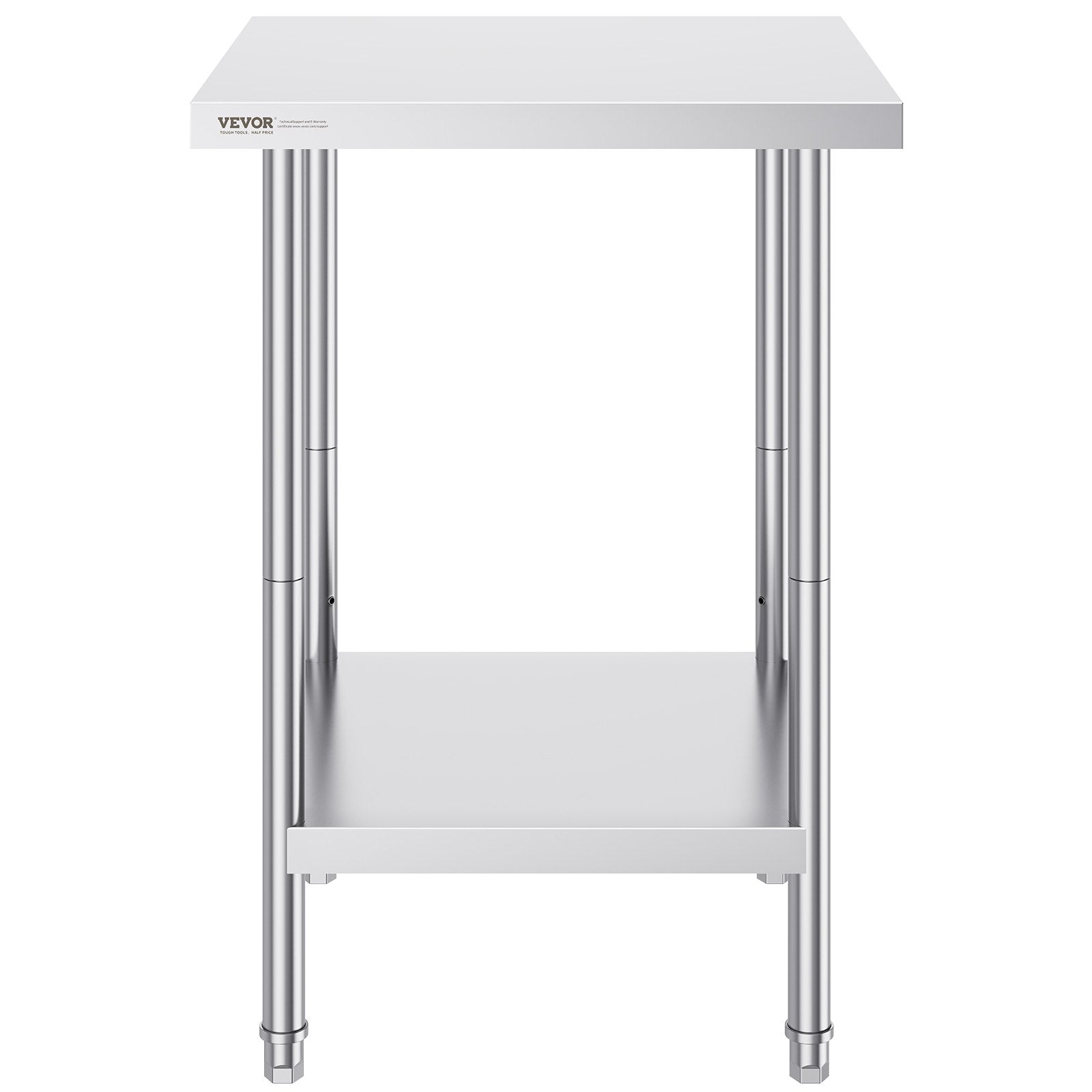 Kid's Tables, Chairs & Seats: VEVOR Stainless Steel Prep Table, 24 x 24 x 34 Inch, Heavy Duty Metal Worktable with 3 Adjustable Height Levels, Commercial Workstation for Kitchen Garage Restaurant Backyard