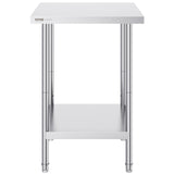 Kid's Tables, Chairs & Seats: VEVOR Stainless Steel Prep Table, 24 x 24 x 34 Inch, Heavy Duty Metal Worktable with 3 Adjustable Height Levels, Commercial Workstation for Kitchen Garage Restaurant Backyard