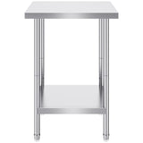 Kid's Tables, Chairs & Seats: VEVOR Stainless Steel Prep Table, 24 x 24 x 34 Inch, Heavy Duty Metal Worktable with 3 Adjustable Height Levels, Commercial Workstation for Kitchen Garage Restaurant Backyard