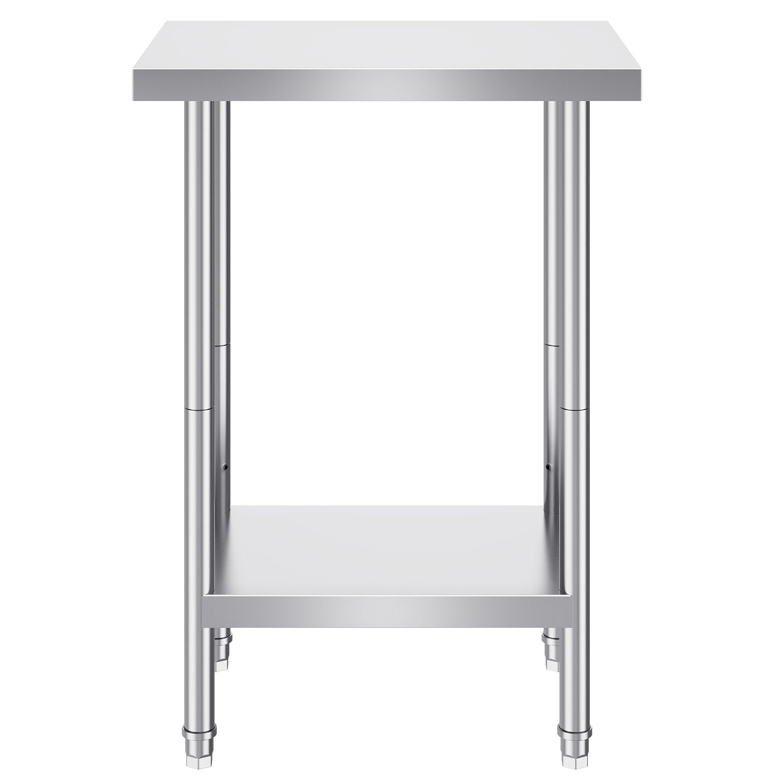 Basketball & Basketball Accessories: VEVOR Stainless Steel Prep Table, 24 x 18 x 34 Inch, Heavy Duty Metal Worktable with 3 Adjustable Height Levels, Commercial Workstation for Kitchen Garage Restaurant Backyard