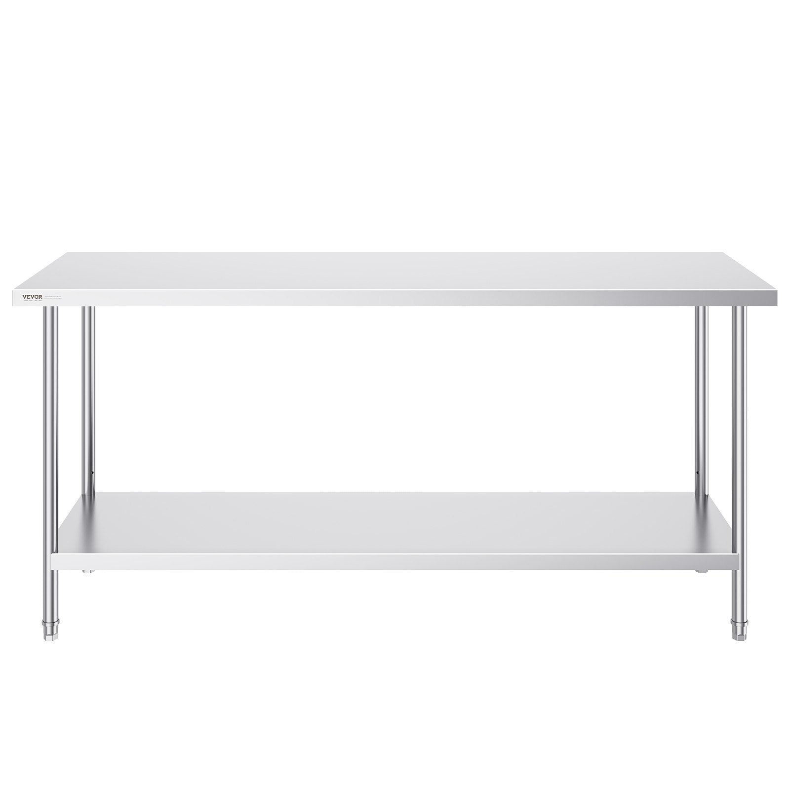 Basketball & Basketball Accessories: VEVOR Stainless Steel Prep Table, 24 x 72 x 34 Inch, Heavy Duty Metal Worktable with 3 Adjustable Height Levels, Commercial Workstation for Kitchen Garage Restaurant Backyard