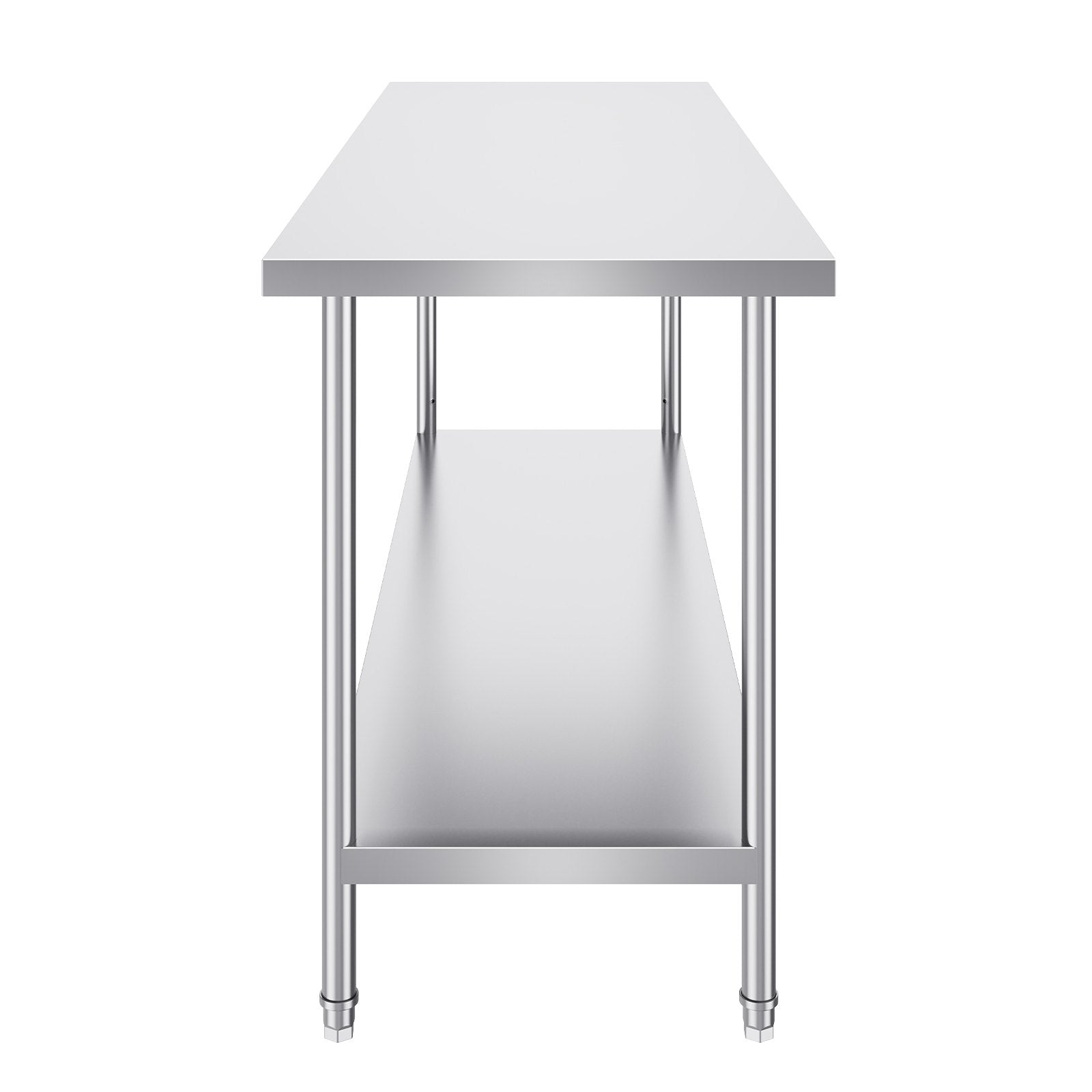 Basketball & Basketball Accessories: VEVOR Stainless Steel Prep Table, 24 x 72 x 34 Inch, Heavy Duty Metal Worktable with 3 Adjustable Height Levels, Commercial Workstation for Kitchen Garage Restaurant Backyard