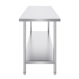 Basketball & Basketball Accessories: VEVOR Stainless Steel Prep Table, 24 x 72 x 34 Inch, Heavy Duty Metal Worktable with 3 Adjustable Height Levels, Commercial Workstation for Kitchen Garage Restaurant Backyard