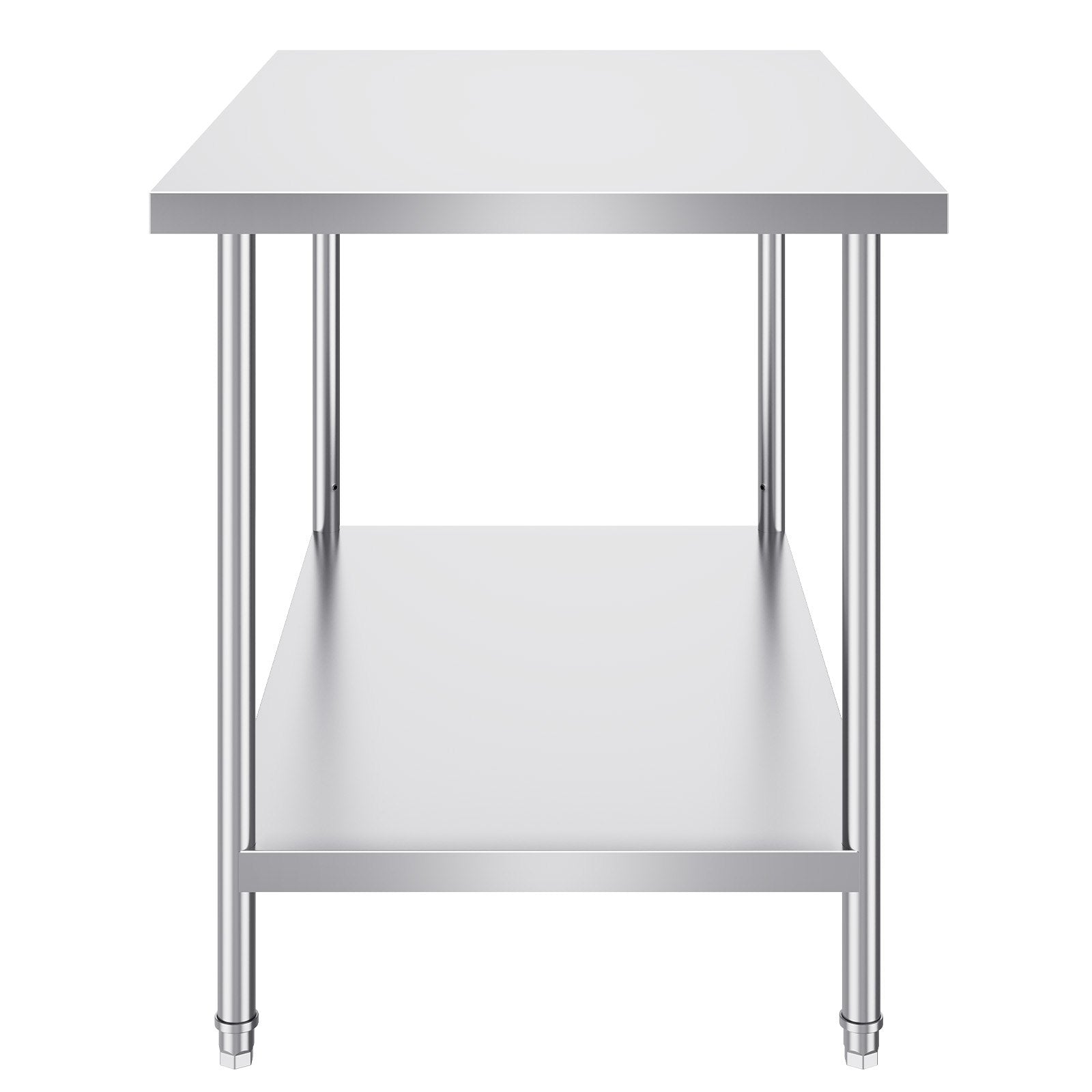 Basketball & Basketball Accessories: VEVOR Stainless Steel Prep Table, 30 x 48 x 34 Inch, Heavy Duty Metal Worktable with 3 Adjustable Height Levels, Commercial Workstation for Kitchen Garage Restaurant Backyard