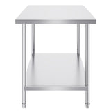 Basketball & Basketball Accessories: VEVOR Stainless Steel Prep Table, 30 x 48 x 34 Inch, Heavy Duty Metal Worktable with 3 Adjustable Height Levels, Commercial Workstation for Kitchen Garage Restaurant Backyard