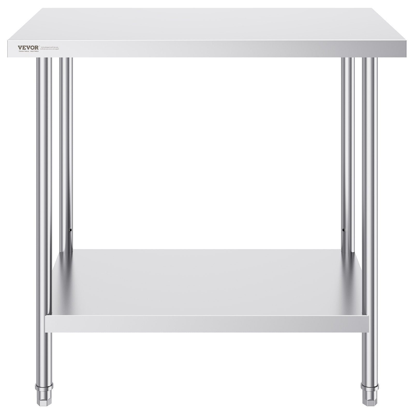 Basketball & Basketball Accessories: VEVOR Stainless Steel Prep Table, 24 x 36 x 34 Inch, Heavy Duty Metal Worktable with 3 Adjustable Height Levels, Commercial Workstation for Kitchen Garage Restaurant Backyard