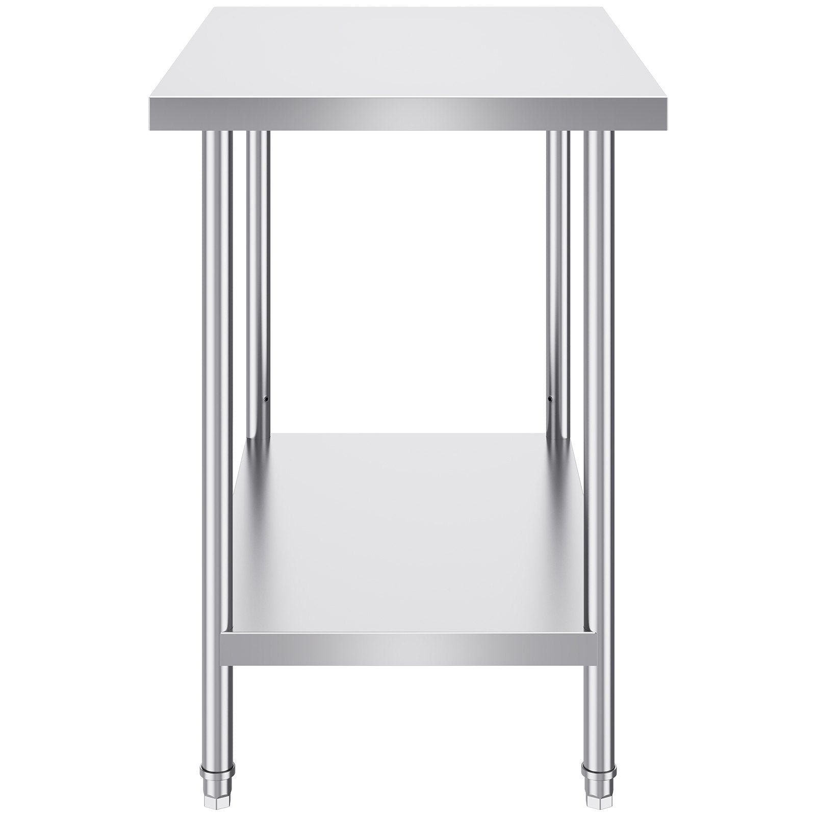 Basketball & Basketball Accessories: VEVOR Stainless Steel Prep Table, 24 x 36 x 34 Inch, Heavy Duty Metal Worktable with 3 Adjustable Height Levels, Commercial Workstation for Kitchen Garage Restaurant Backyard