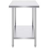Basketball & Basketball Accessories: VEVOR Stainless Steel Prep Table, 24 x 36 x 34 Inch, Heavy Duty Metal Worktable with 3 Adjustable Height Levels, Commercial Workstation for Kitchen Garage Restaurant Backyard