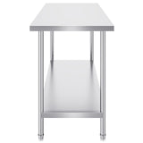 Food Warmers & Chafing Dishes: VEVOR Stainless Steel Work Prep Table Commercial Worktable Food Prep 24x60x34in