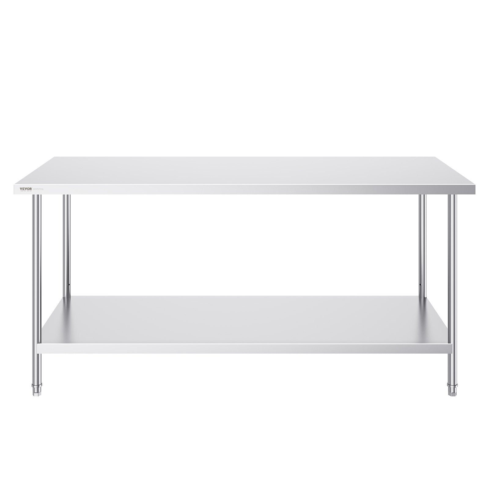 Basketball & Basketball Accessories: VEVOR Stainless Steel Prep Table, 30 x 72 x 34 Inch, Heavy Duty Metal Worktable with 3 Adjustable Height Levels, Commercial Workstation for Kitchen Garage Restaurant Backyard