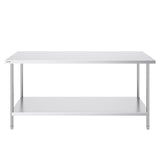 Basketball & Basketball Accessories: VEVOR Stainless Steel Prep Table, 30 x 72 x 34 Inch, Heavy Duty Metal Worktable with 3 Adjustable Height Levels, Commercial Workstation for Kitchen Garage Restaurant Backyard