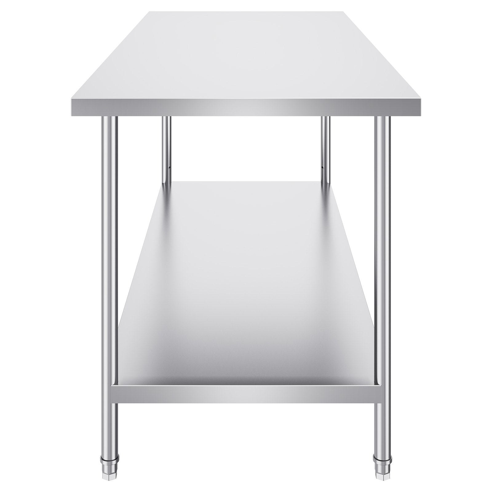 Basketball & Basketball Accessories: VEVOR Stainless Steel Prep Table, 30 x 72 x 34 Inch, Heavy Duty Metal Worktable with 3 Adjustable Height Levels, Commercial Workstation for Kitchen Garage Restaurant Backyard