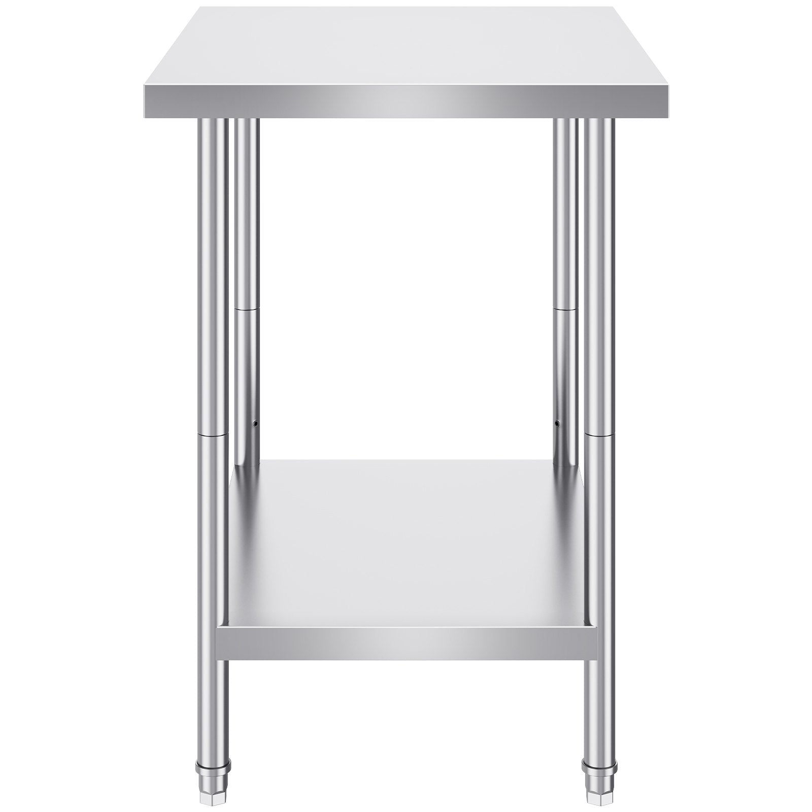 Basketball & Basketball Accessories: VEVOR Stainless Steel Prep Table, 24 x 30 x 34 Inch, Heavy Duty Metal Worktable with 3 Adjustable Height Levels, Commercial Workstation for Kitchen Garage Restaurant Backyard