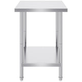 Basketball & Basketball Accessories: VEVOR Stainless Steel Prep Table, 24 x 30 x 34 Inch, Heavy Duty Metal Worktable with 3 Adjustable Height Levels, Commercial Workstation for Kitchen Garage Restaurant Backyard