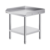 Basketball & Basketball Accessories: VEVOR Stainless Steel Work Table, 24 x 24 x 26 Inch Commercial Food Prep Worktable, 3-Sided Backsplash Heavy Duty Prep Worktable, Metal Work Table with Adjustable Height for Restaurant Home Hotel