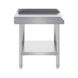 Basketball & Basketball Accessories: VEVOR Stainless Steel Work Table, 24 x 24 x 26 Inch Commercial Food Prep Worktable, 3-Sided Backsplash Heavy Duty Prep Worktable, Metal Work Table with Adjustable Height for Restaurant Home Hotel