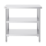 Basketball & Basketball Accessories: VEVOR Stainless Steel Food Prep Table, 18 x 36 x 34 Inch Commercial Kitchen Worktable, with 2 Adjustable Undershelf, Heavy Duty Prep Table Metal Work Table for BBQ, Kitchen, Home, and Garage