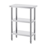 Basketball & Basketball Accessories: VEVOR Stainless Steel Food Prep Table, 14 x 24 x 34 Inch Commercial Kitchen Worktable, with 2 Adjustable Undershelf, Heavy Duty Prep Table Metal Work Table for BBQ, Kitchen, Home, and Garage