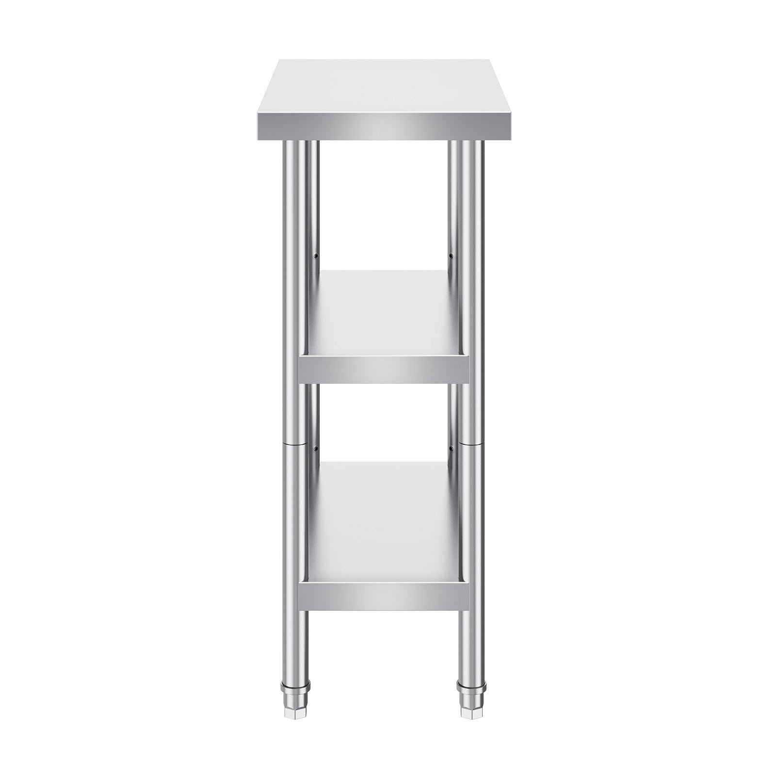 Basketball & Basketball Accessories: VEVOR Stainless Steel Food Prep Table, 14 x 24 x 34 Inch Commercial Kitchen Worktable, with 2 Adjustable Undershelf, Heavy Duty Prep Table Metal Work Table for BBQ, Kitchen, Home, and Garage