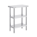 Basketball & Basketball Accessories: VEVOR Stainless Steel Food Prep Table, 14 x 24 x 34 Inch Commercial Kitchen Worktable, with 2 Adjustable Undershelf, Heavy Duty Prep Table Metal Work Table for BBQ, Kitchen, Home, and Garage