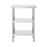 Basketball & Basketball Accessories: VEVOR Stainless Steel Food Prep Table, 14 x 24 x 34 Inch Commercial Kitchen Worktable, with 2 Adjustable Undershelf, Heavy Duty Prep Table Metal Work Table for BBQ, Kitchen, Home, and Garage