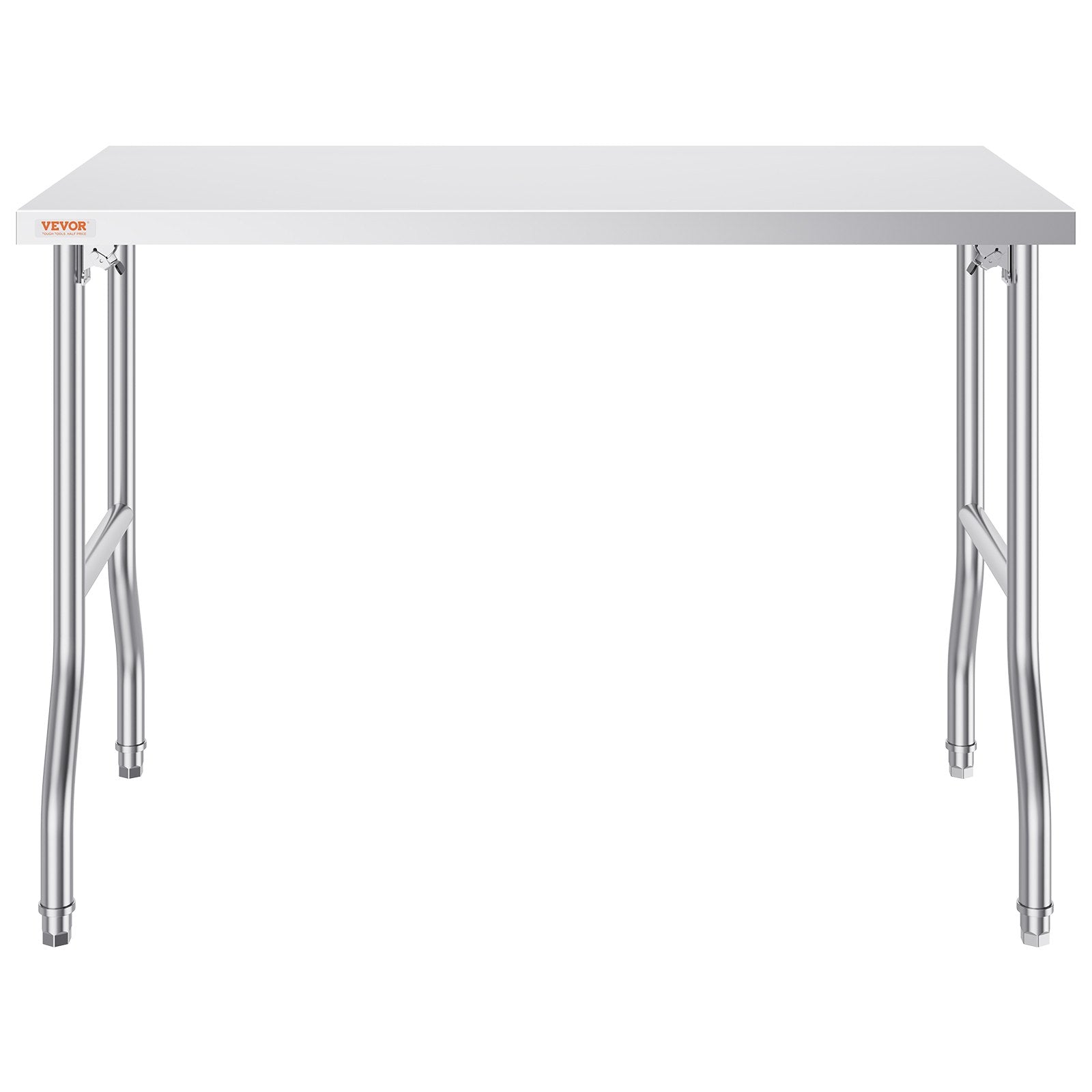 Kitchen & Dining Chairs: VEVOR Stainless Steel Kitchen Bench Folding Commercial Prep Table 1220x610 mm